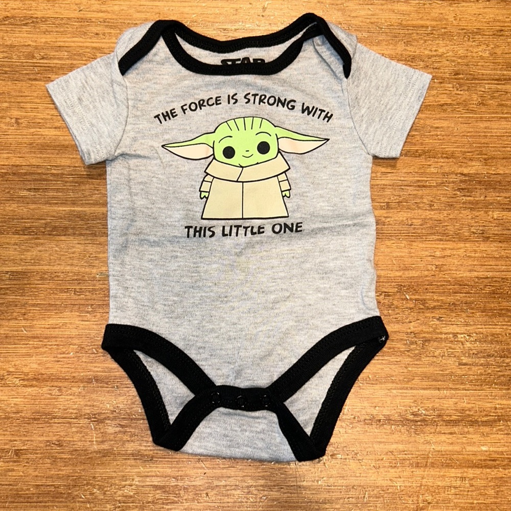 Star Wars baby yoda onesie